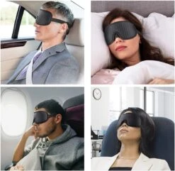 NorthBase ® Slaapmasker Luxe - 100% Verduisterend Zwart - 3D Traagschuim -Voyago Winkel 1200x1171 12