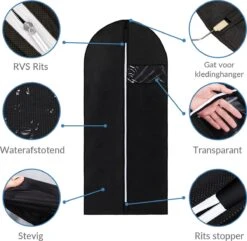 Kledinghoes - 10x Transparante Opbergtas - Kledingzak Met Rits - Opbergzak Voor Trouwjurk - 60x140cm -Voyago Winkel 1200x1172 19