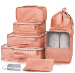 Merkloos Luxe Packing Cubes Set - Uitgebreide 7 Delige Set - Kleding Organizer Voor Koffer En Backpack - Bagage Organizers Voor Kleding - Ondergoed - Schoenen - Elektronica - Waszak - Roze 15 Merkloos Luxe Packing Cubes Set - Uitgebreide 7 Delige Set - Kleding Organizer Voor Koffer En Backpack - Bagage Organizers Voor Kleding - Ondergoed - Schoenen - Elektronica - Waszak - Roze -Voyago Winkel 1200x1173 12