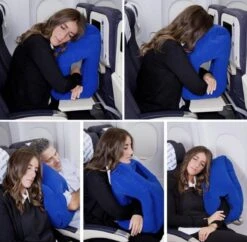 Framehack Zacht Opblaasbaar Reiskussen - Travel Pillow - Nekkussen - Inclusief 3D Slaapmasker, Oordopjes En Handig Opbergzakje - Blauw -Voyago Winkel 1200x1174 17