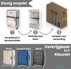 Asyam Units- Handbagage- Invouwbaar- Koffer- Koffer 38L- Spinner Wielen- TSA Slot- Lichtgewicht- Zwart -Voyago Winkel 1200x1175 5