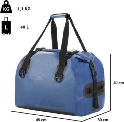 Dutch Mountains Reistas 40ltr – Waterdichte Duffelbag – Sporttas – Travelbag - Roll-top Sluiting – Blauw 14 Dutch Mountains Reistas 40ltr – Waterdichte Duffelbag – Sporttas – Travelbag - Roll-top Sluiting – Blauw -Voyago Winkel 1200x1176 9
