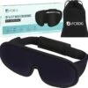 ForDig Ergonomische 3D Slaapmasker - 100% Verduisterend Oogmasker Incl. Opbergetui - Ademend Traagschuim Slaap Masker - Verstelbaar Oog Blinddoek - Nachtmasker Slapen - Blauw
