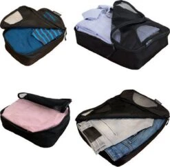 Volcan Packing Cubes - Koffer Organizer Set - Compression Cube Bagage - 4 Delige Set - Backpack - Zwart -Voyago Winkel 1200x1178 21