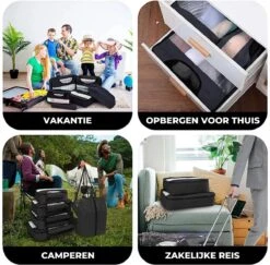 Travelistic Packing Cubes Set 6-delig - Organizer Voor Koffer En Backpack - Zwart -Voyago Winkel 1200x1179 7
