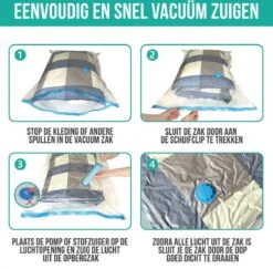 Naturn Living™ Vacuumzakken Kleding - 60 X 80 Cm | Vacuumzak Transparant | Herbruikbare Opbergzakken Voor Kleding En Dekbedden | Stof En Watervrije Reiszakken Voor Kleding -Voyago Winkel 1200x1182 19