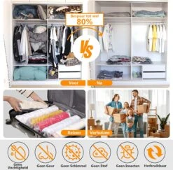 Meisterhome Vacuümzakken 5 Stuks - 60 X 80 Cm – Opbergzakken Voor Kleding, Dekbedden En Kussens – Vacuüm Zakken -Voyago Winkel 1200x1182 21