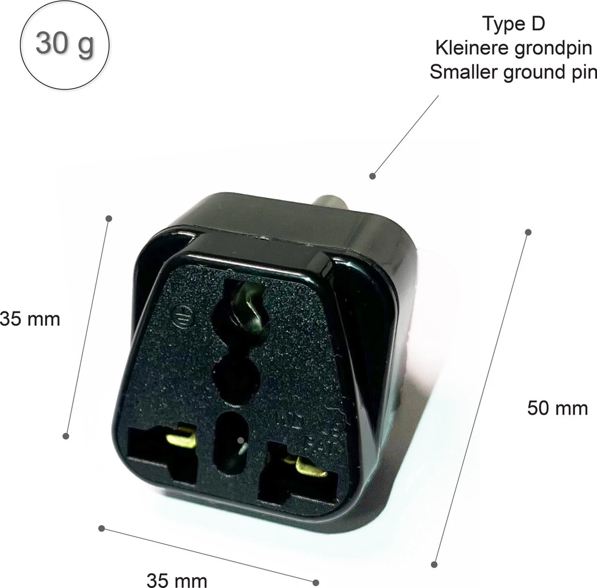 Colorful Sun® Universele Wereldstekker - India, Nepal - Reisstekker Type D - 1 Stuk - Europa, EU / US / CN / AU / FR / JP / IT Naar IN / NP, Sri Lanka, Dubai, Nepal, Congo, Nigeria, Senegal, Madagaskar, Malediven, Qatar En Monaco - Zwart 4 Colorful Sun® Universele Wereldstekker - India, Nepal - Reisstekker Type D - 1 Stuk - Europa, EU / US / CN / AU / FR / JP / IT Naar IN / NP, Sri Lanka, Dubai, Nepal, Congo, Nigeria, Senegal, Madagaskar, Malediven, Qatar En Monaco - Zwart - Afbeelding 2