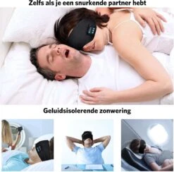 Traveltime - Slaapmasker Met Speakers - Bluetooth 5.0 - 100% Verduisterend - Verstelbaar - Zwart -Voyago Winkel 1200x1183 16