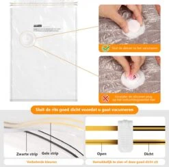 Meisterhome Vacuümzakken 5 Stuks - 80 X 100 Cm – Opbergzakken Voor Kleding, Dekbedden En Kussens – Vacuüm Zakken 14 Meisterhome Vacuümzakken 5 Stuks - 80 X 100 Cm – Opbergzakken Voor Kleding, Dekbedden En Kussens – Vacuüm Zakken -Voyago Winkel 1200x1184 13