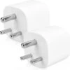 Kwmobile Set Van 2 Reisstekkers - Type D Wereldstekker - Voor Het Opladen Van Je Telefoon En Reisaccessoires - In Bijv. India, Nepal En Sri Lanka - Wit -Voyago Winkel 1200x1185 12