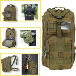 Tactical Backpack 30 L | Tactische Rugzak | Sport - School - Werk | Marine Groen - Backpack US Assault Molle Large - Rugzak -Marine Groen - 30 L -Voyago Winkel 1200x1185 13