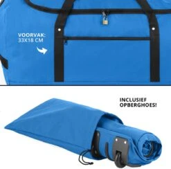 TravelZ Opvouwbare Wieltas | Reistas Op Wielen | 100 Liter | Verbeterd 2022 Model | Blauw -Voyago Winkel 1200x1186 8