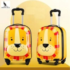 San Vitale® - Lichtgewicht Reis Koffer - Trolley - Handbagage - Leeuw - Geel -Voyago Winkel 1200x1187 1