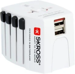 Skross Reisstekker World Travel Adapter MUV USB -Voyago Winkel 1200x1187 20