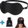 Northwall Premium Zijden Slaapmasker Met Opbergzakje - 100% Verduisterend Oogmasker - Verstelbaar - Zwart -Voyago Winkel 1200x1188 20