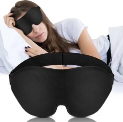 MW® - Slaapmasker - Oogmasker Slaap - Heren En Vrouwen - Zijde Stof - 100% Verduisterend - Verstelbaar - Incl. Slaap Oordopjes -Voyago Winkel 1200x1188 21