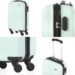 TravelZ Horizon Handbagagekoffer - 54cm Handbagage Trolley Met Gevoerde Binnenkant - Mint -Voyago Winkel 1200x1188 3