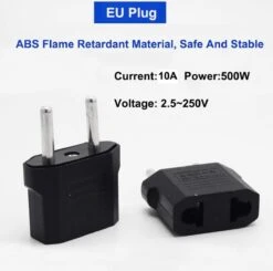 Stekker Amerikaans Naar Nederland - Plug Dutch To American - Converter - Adapter - Reisstekker - Travel Plug - USA Naar EU - USA To EU