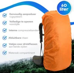 Trekking - Reistas - Rs&k - Backpack - Travelbag - 60 L - Paars -Voyago Winkel 1200x1190 17