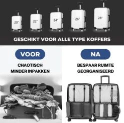 Travelistic Packing Cubes Set 6-delig - Organizer Voor Koffer En Backpack - Zwart -Voyago Winkel 1200x1190 20
