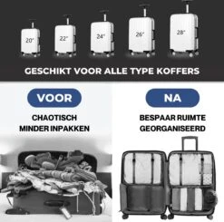 Basila® Packing Cubes - 6 Delig - Koffer Organizer - Zwart -Voyago Winkel 1200x1190 25