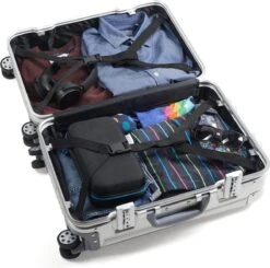 Aluminium Handbagage Koffer Mozzel Darrow - Reiskoffer Met Wielen - 51cm - Harde Koffer - Zilver -Voyago Winkel 1200x1190 5