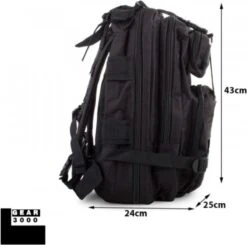 GEAR3000® - Tactical Backpack - Militaire Rugzak - 30L - Trekking Rugzak - Zwarte Editie -Voyago Winkel 1200x1191 17