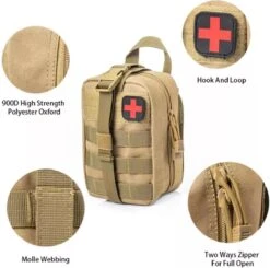 Alta-X Outdoor - EHBO Tas Oranje - Medicijntas - First Aid Bag - Jacht Survival Militaire Edc Pack Molle - Tactical Heuptas Outdoor Sos Pouch Leger Medische Kit Taille Riem Rugzak -Voyago Winkel 1200x1191 18