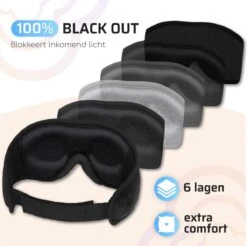 SleepiezZ® Slaapmasker 3D PRO - Bluetooth Speakers - Traagschuim - Oogmasker Slaap - 100% Verduisterend - Voor Mannen En Vrouwen -Voyago Winkel 1200x1194 24