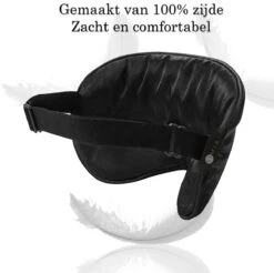 SIMIA™ Premium Zijden Slaapmasker + Opbergzakje - 100% Verduisterend Oogmasker - Verstelbaar - Blinddoek - Zijdezacht - Anti-Rimpel - Cadeau Tip - Zwart -Voyago Winkel 1200x1194 30
