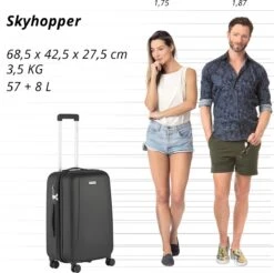 CarryOn Skyhopper Reiskoffer - 68.5cm TSA Trolley Met Expander En OKOBAN - Zwart 19 CarryOn Skyhopper Reiskoffer - 68.5cm TSA Trolley Met Expander En OKOBAN - Zwart -Voyago Winkel 1200x1194 8