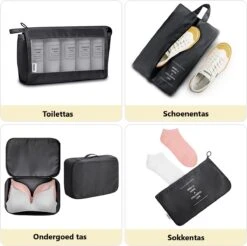 Travelistic Packing Cubes Set 8-delig - Organizer Voor Koffer En Backpack - Zwart -Voyago Winkel 1200x1195 21