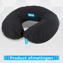Niceey Reiskussen - Gelkussen - U-Vorm Nekkussen - Memory Foam - Zwart -Voyago Winkel 1200x1195 28