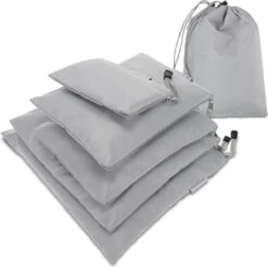 Navaris Koffer Organizer Set 7x - Reistasjes In 7 Formaten Voor Een Georganiseerde Koffer Inclusief Schoenenzak En Waszak - Lichtgrijs -Voyago Winkel 1200x1195 29