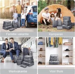 VoordeelShop Packing Cubes Set 7-delig - Kleding Organizer Set Voor Koffer En Backpack - Bagage Organizers - Zwart -Voyago Winkel 1200x1196 22