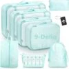 BOTC Packing Cubes Set 9-Delig – Kleding Organizer Voor Koffers, Tassen En Backpack - Turquoise -Voyago Winkel 1200x1196 26