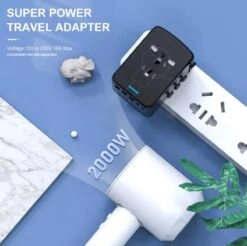 TravelHawk Universele Wereldstekker Met 2x Fastcharge USB-C En 3 USB Poorten - Reisstekker - Internationale Reisstekker Voor 150+ Landen - Amerika (USA) - Engeland (UK) - Australië - Azië - Zuid Amerika - Afrika - Wereldstekkers - Zwart -Voyago Winkel 1200x1197 10