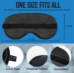 Beyeza Slaapmasker – Zijden - Oogmasker Slaap – Vrouwen - Mannen – Kinderen – Slaapmaskers - Verduistering– Slaapmasker Zijde– Nachtmasker – 2 STUKS -Voyago Winkel 1200x1197 12
