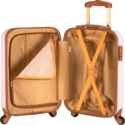 Princess Traveller Trendy Dots - Handbagage Koffer - Roze - S - 55cm -Voyago Winkel 1200x1198 1
