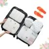 Travel Cubes - Packing Cubes Set 6-delig - Vakantie - Praktisch - Koffer Accessoires - Opbergtassen - Opbergzakken - Reistas - Kleding Organizer - Travel Bags - Onbezorgd En Georganiseerd Reizen - Wit-Cactus Patroon - -Voyago Winkel 1200x1198 59