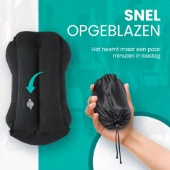 HMerch™ Reiskussen Voor Auto En Vliegtuig - Opblaasbaar - Zwart - Neck Travel Pillow - Nekkussen - Hoofdkussen Voor Nekklachten – Reisaccessoires -Voyago Winkel 1200x1198 69