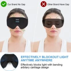 Monroc Bluetooth 3D Oogmasker - Slaapmasker - Bluetooth Meditatie Masker Met Ingebouwde Speakers Met Muziek Functie -Voyago Winkel 1200x1199 36