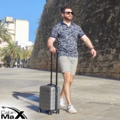 CabinMax Handbagage Koffer - Trolley 30L - Harde Reiskoffer - 45x36x20cm - Lichtgewicht - Groot Capaciteit - Steel Grey -Voyago Winkel 1200x1200 1027