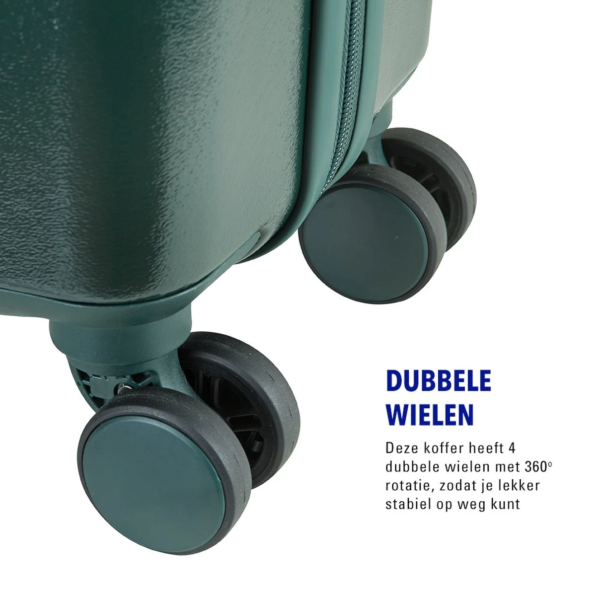 Princess Traveller Harlem - Handbaggage Koffer - Groen - S - 55cm 10 Princess Traveller Harlem - Handbaggage Koffer - Groen - S - 55cm - Afbeelding 8
