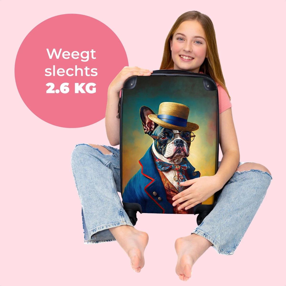 NoBoringSuitcases.com® Koffer - Hond - Kleding - Accessoires - Verf - Portret - Kinderen - Reiskoffer Met Wielen - Kinderkoffer - Fotokoffer - Past Binnen 55x40x20 Cm En 55x35x25 Cm - Trolley Handbagage Lichtgewicht 4 NoBoringSuitcases.com® Koffer - Hond - Kleding - Accessoires - Verf - Portret - Kinderen - Reiskoffer Met Wielen - Kinderkoffer - Fotokoffer - Past Binnen 55x40x20 Cm En 55x35x25 Cm - Trolley Handbagage Lichtgewicht - Afbeelding 2