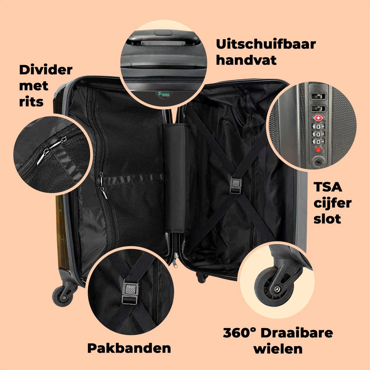 NoBoringSuitcases.com® Koffer - Hond - Kleding - Accessoires - Verf - Portret - Kinderen - Reiskoffer Met Wielen - Kinderkoffer - Fotokoffer - Past Binnen 55x40x20 Cm En 55x35x25 Cm - Trolley Handbagage Lichtgewicht 6 NoBoringSuitcases.com® Koffer - Hond - Kleding - Accessoires - Verf - Portret - Kinderen - Reiskoffer Met Wielen - Kinderkoffer - Fotokoffer - Past Binnen 55x40x20 Cm En 55x35x25 Cm - Trolley Handbagage Lichtgewicht - Afbeelding 4