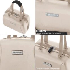 CarryOn Skyhopper Handbagage En Beautycase - 55cm TSA Trolley En Make-up Koffer - Champagne -Voyago Winkel 1200x1200 1277