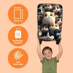 NoBoringSuitcases.com® Koffer - Handbagagekoffer - Kat - Dieren - Poes - Patronen - Trolley Op Wieltjes - Past Binnen 55x40x20 Cm En 55x35x25 Cm - Reiskoffers -Voyago Winkel 1200x1200 1317