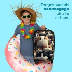 NoBoringSuitcases.com® Koffer - Handbagagekoffer - Kat - Dieren - Poes - Patronen - Trolley Op Wieltjes - Past Binnen 55x40x20 Cm En 55x35x25 Cm - Reiskoffers -Voyago Winkel 1200x1200 1319